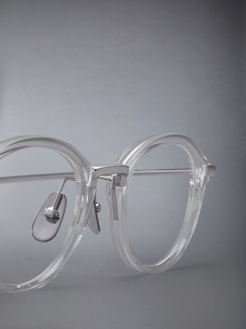 ACETATE AND TITANIUM ROUND EYEGLASSES 7