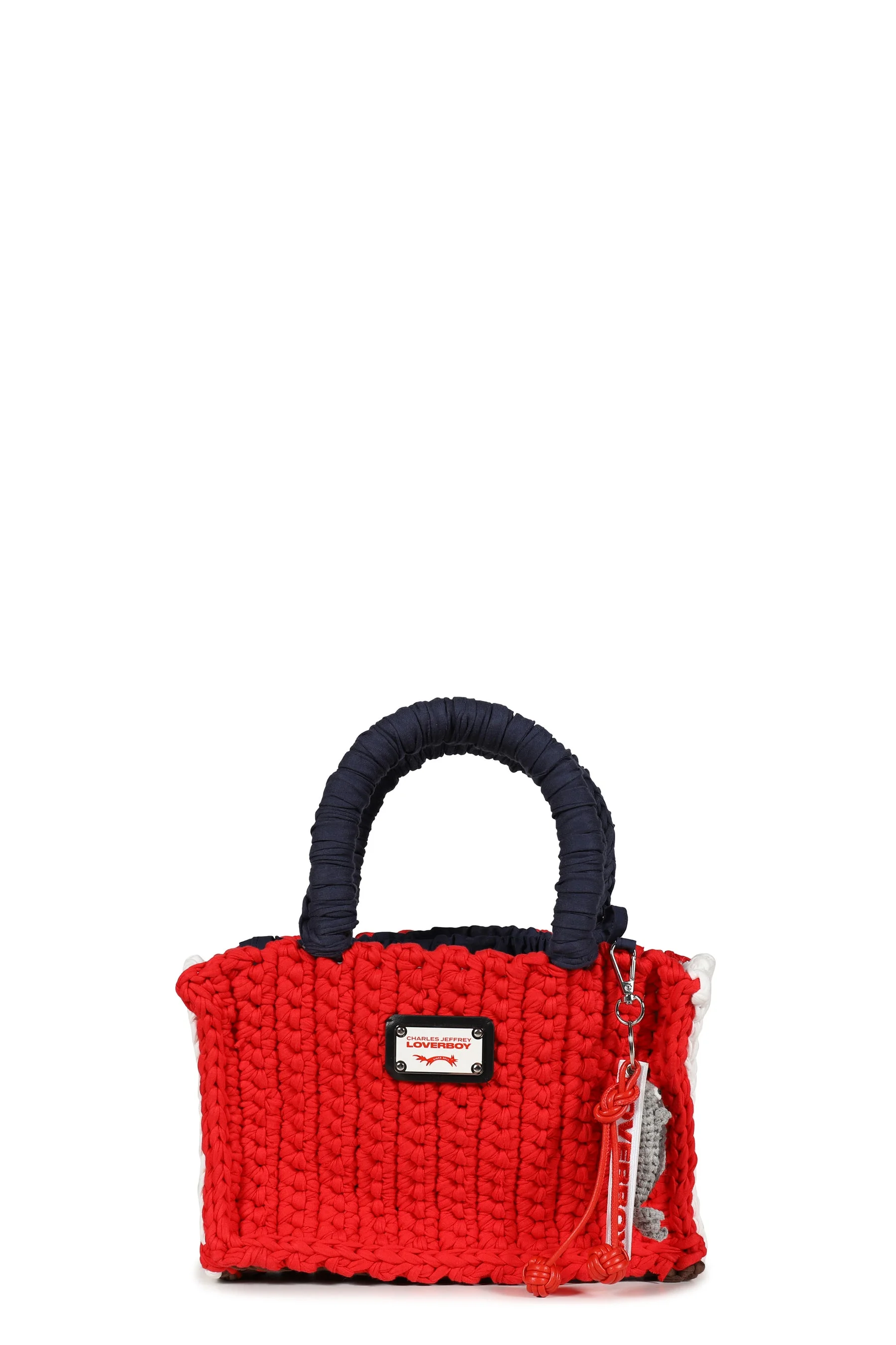 BUCKET BAG WITH FISH CHARM/RED - 1