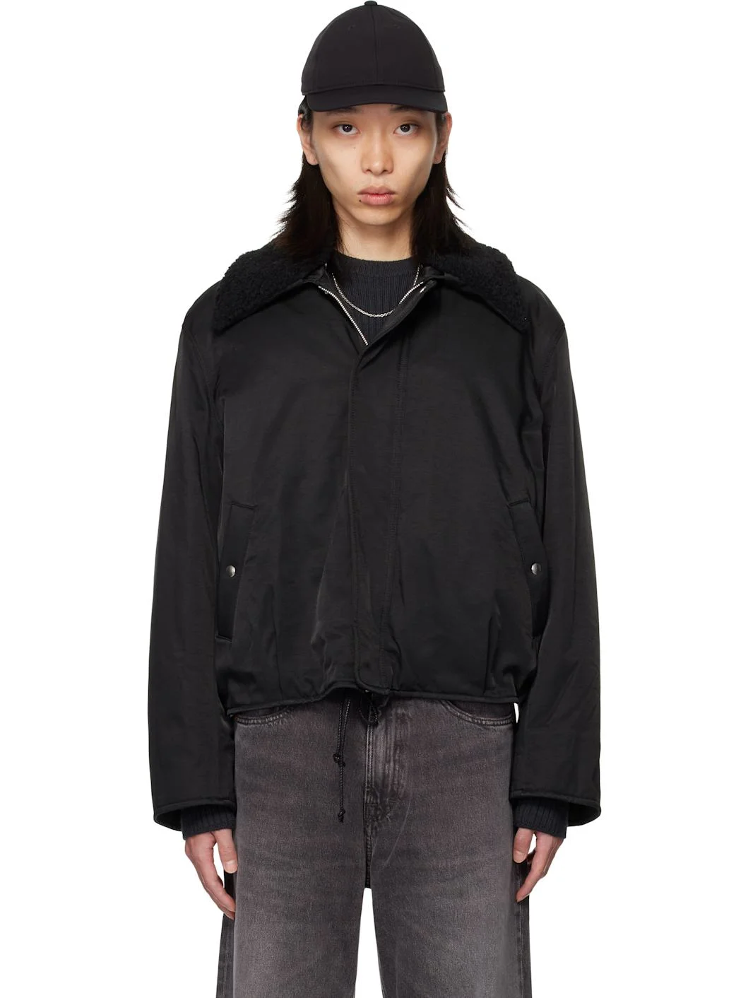 Black Ace Bomber Jacket - 1