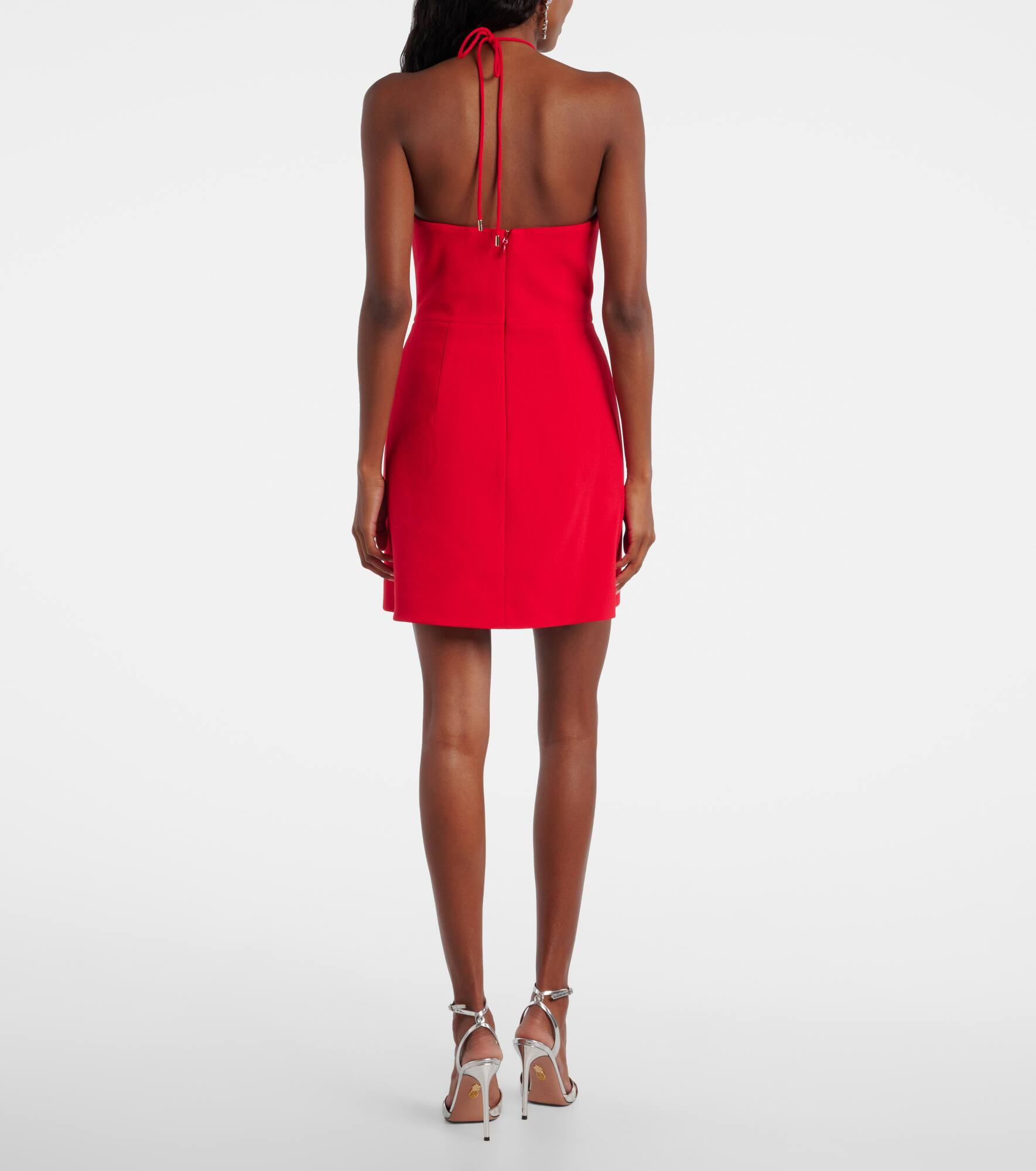 Cameron floral-appliqué crêpe minidress - 3