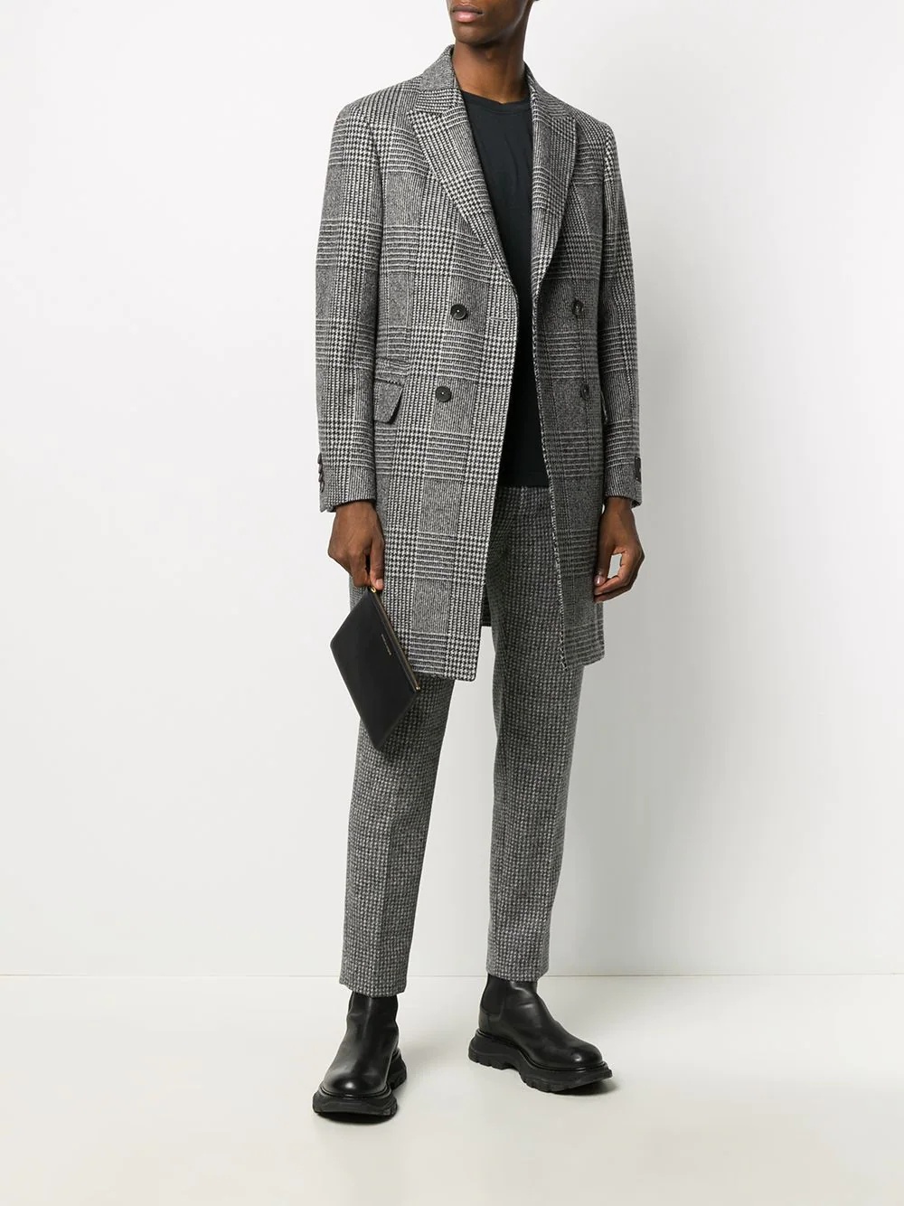 checked tailored trousers - 2