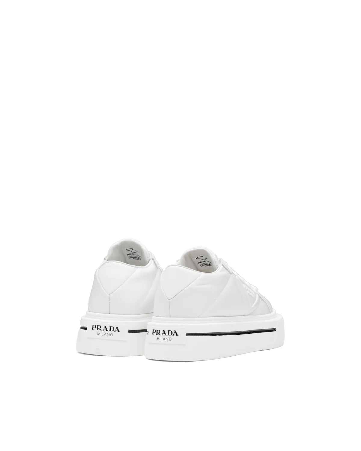 Prada Macro Re-Nylon and brushed leather sneakers - 4