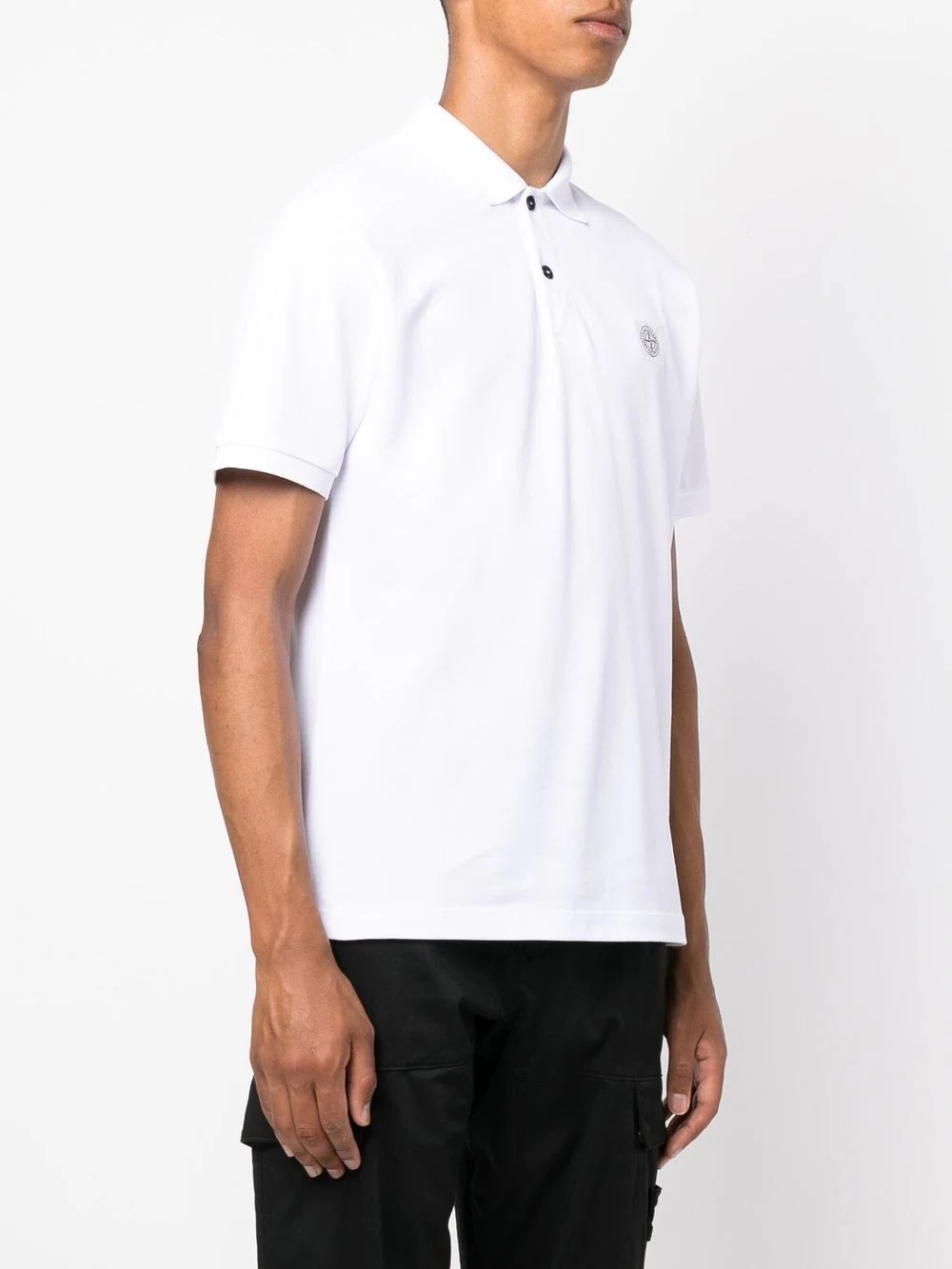 chest logo-patch detail polo shirt - 3