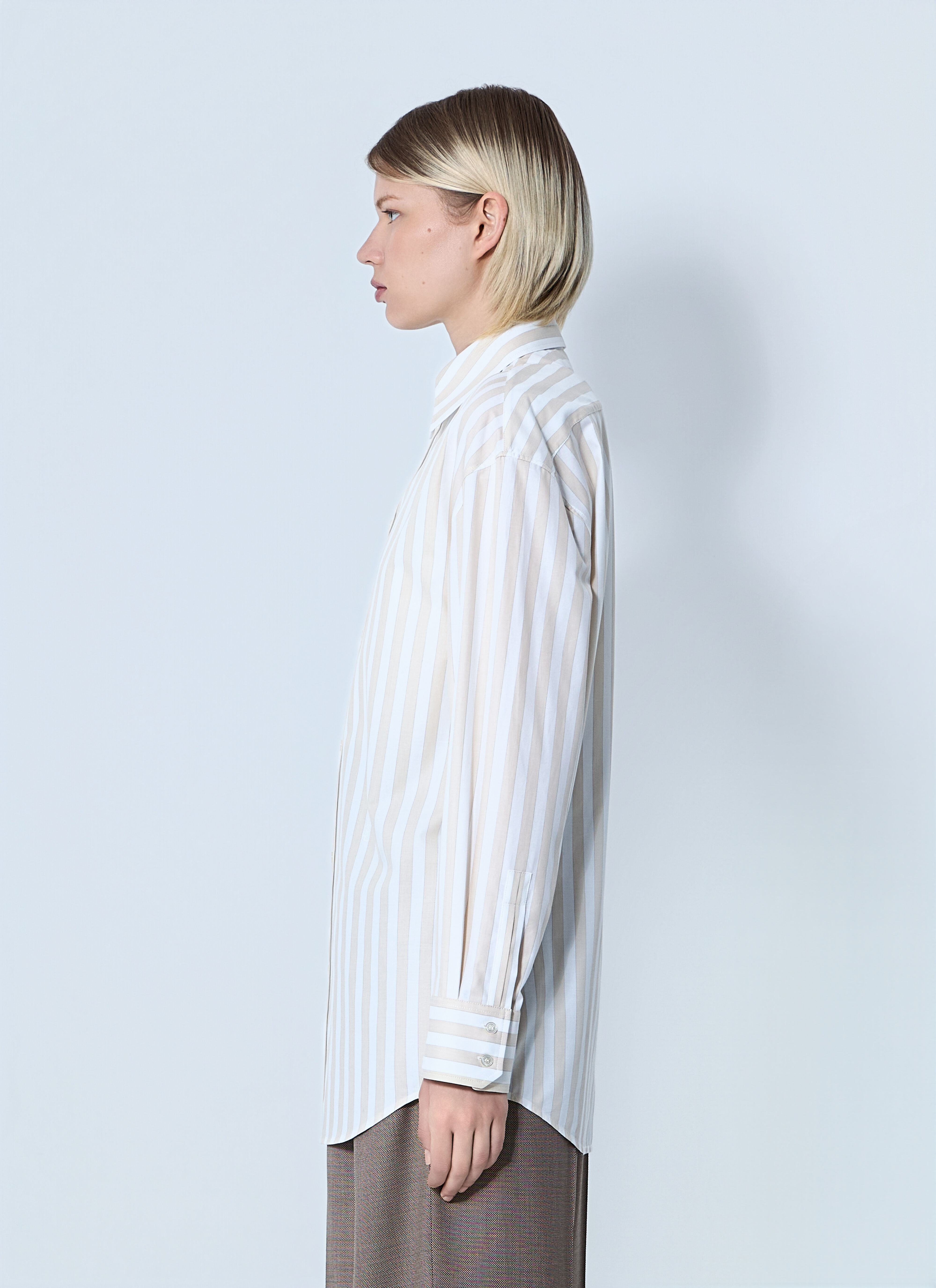 Striped Button-Down Shirt - 3