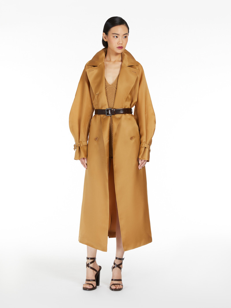 Max Mara SACCO Oversized organza trench coat outlook