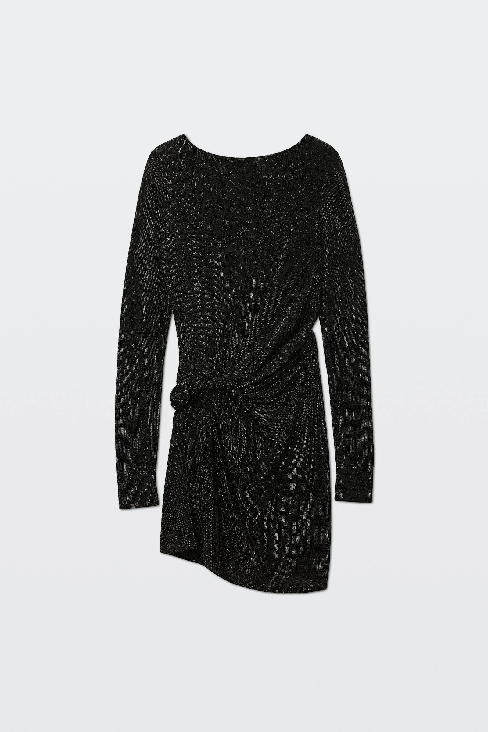 crystal hotfix twist boatneck dress - 1