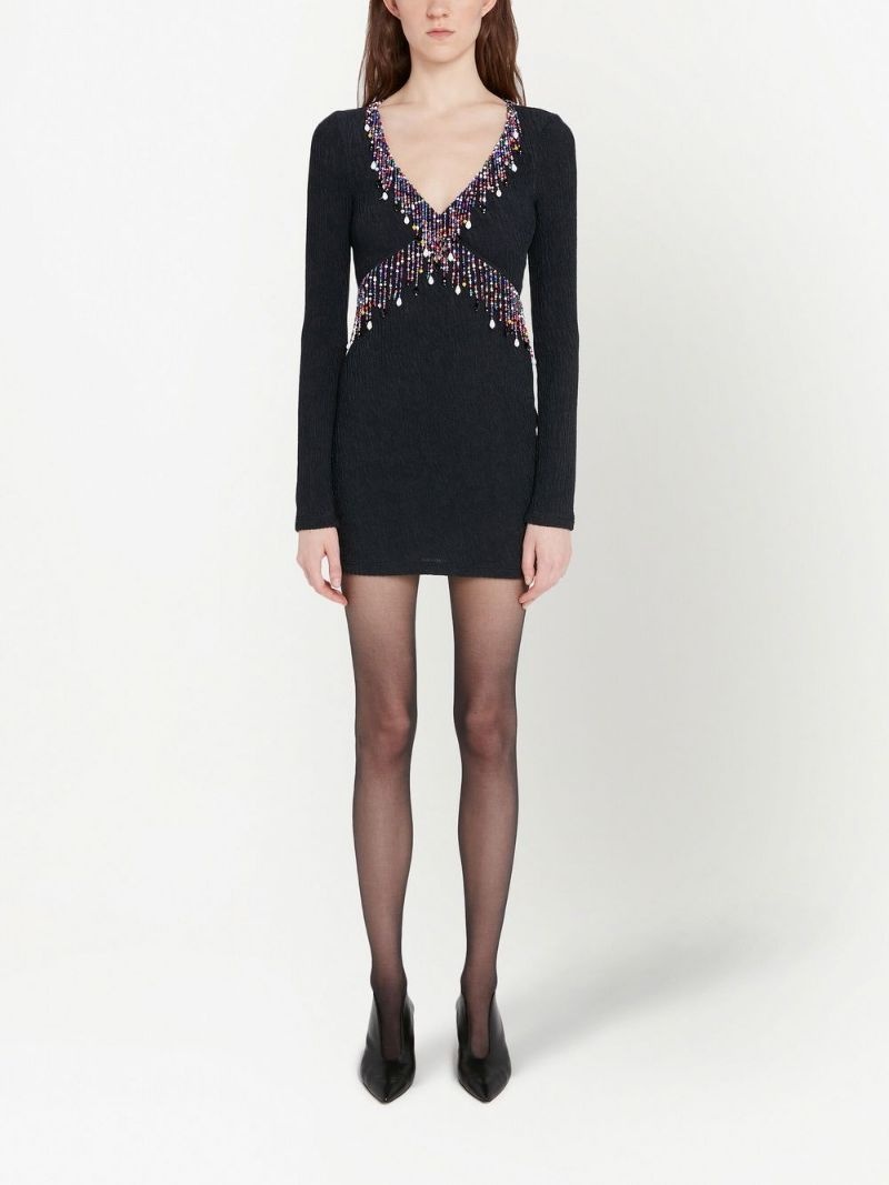 bead-embellished minidress - 3