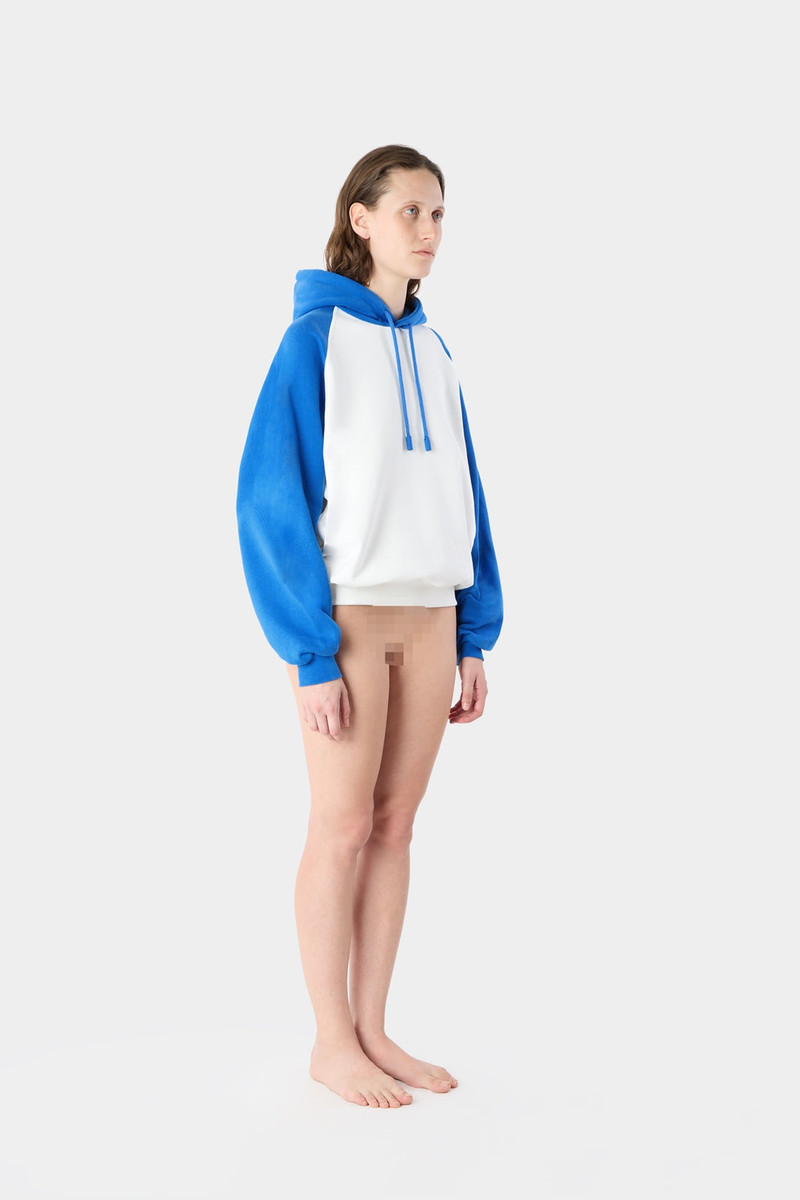 BICOLOR HOODIE / dust & blue 4