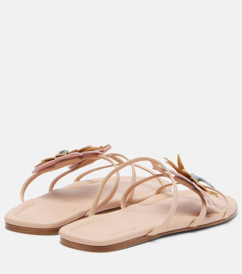 Zimmermann Lilia floral-appliqué leather sandals outlook