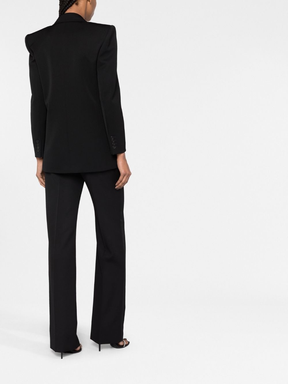 single-breasted peaked blazer - 4