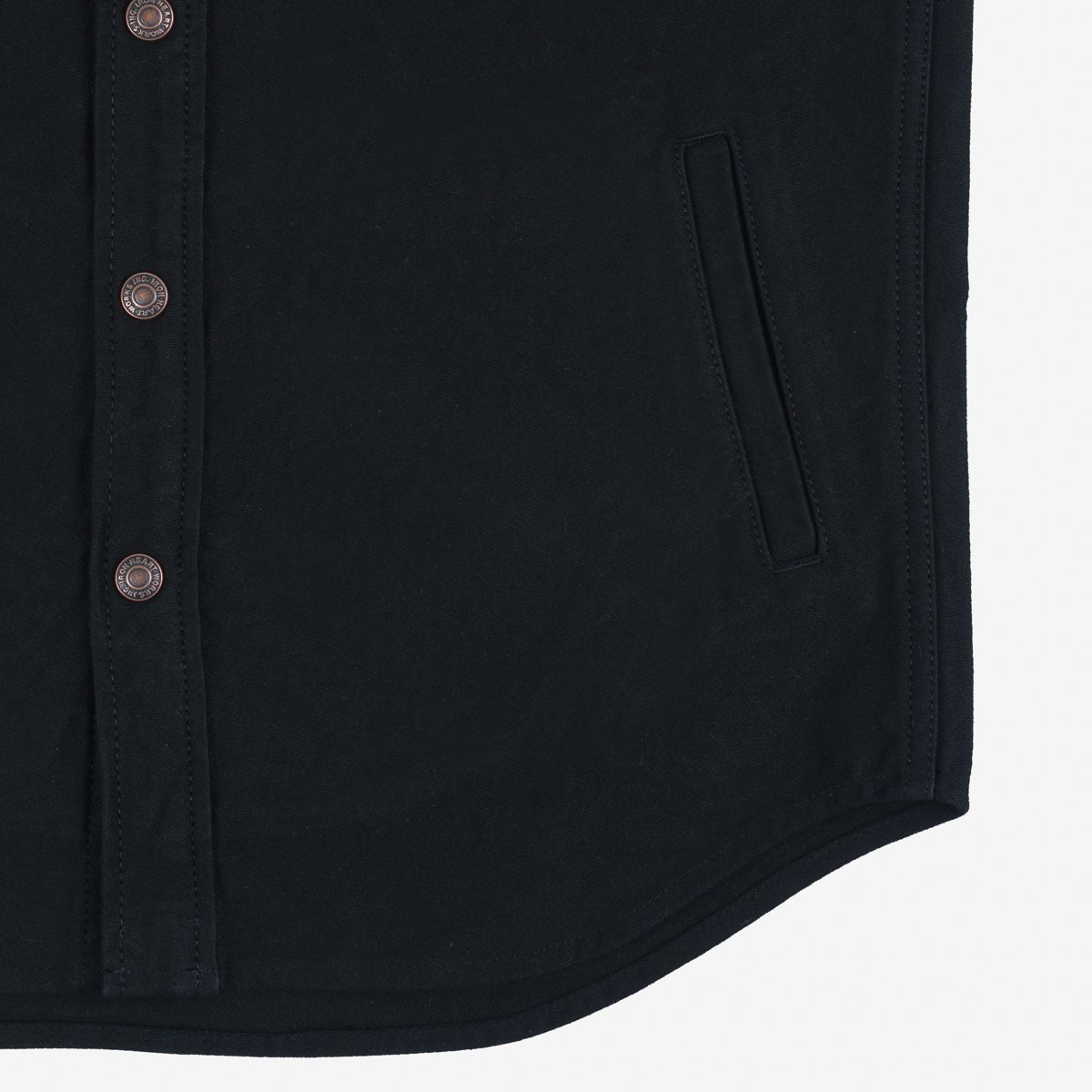 IHSH-331-BLK 12oz Moleskin CPO Shirt - Black - 14