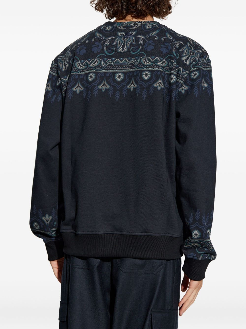 paisley-print crew-neck sweatshirt - 4