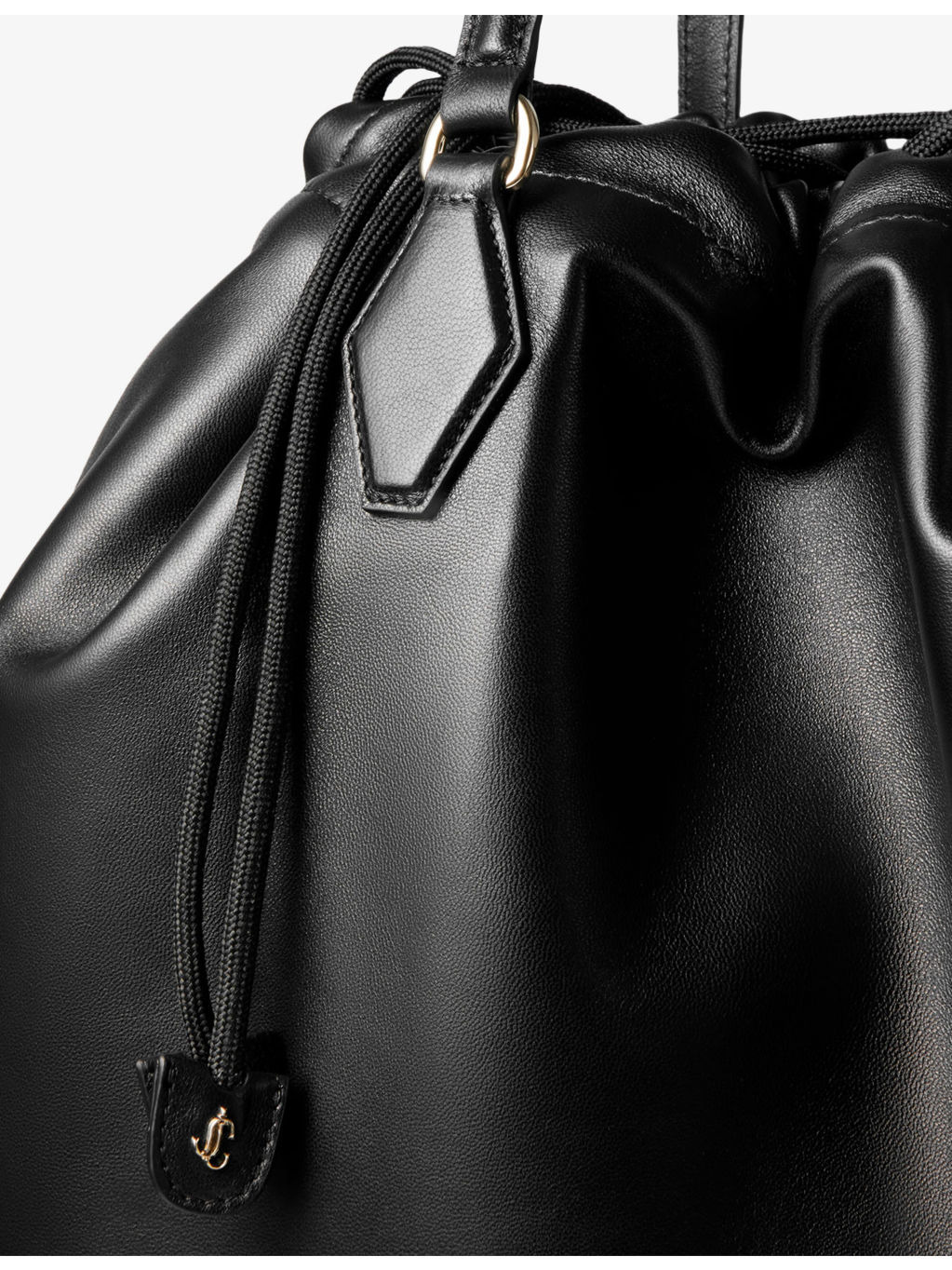Drawstring Embossed-Logo Nappa Leather Tote Bag - 2