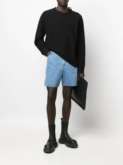 Balmain straight-leg denim shorts outlook