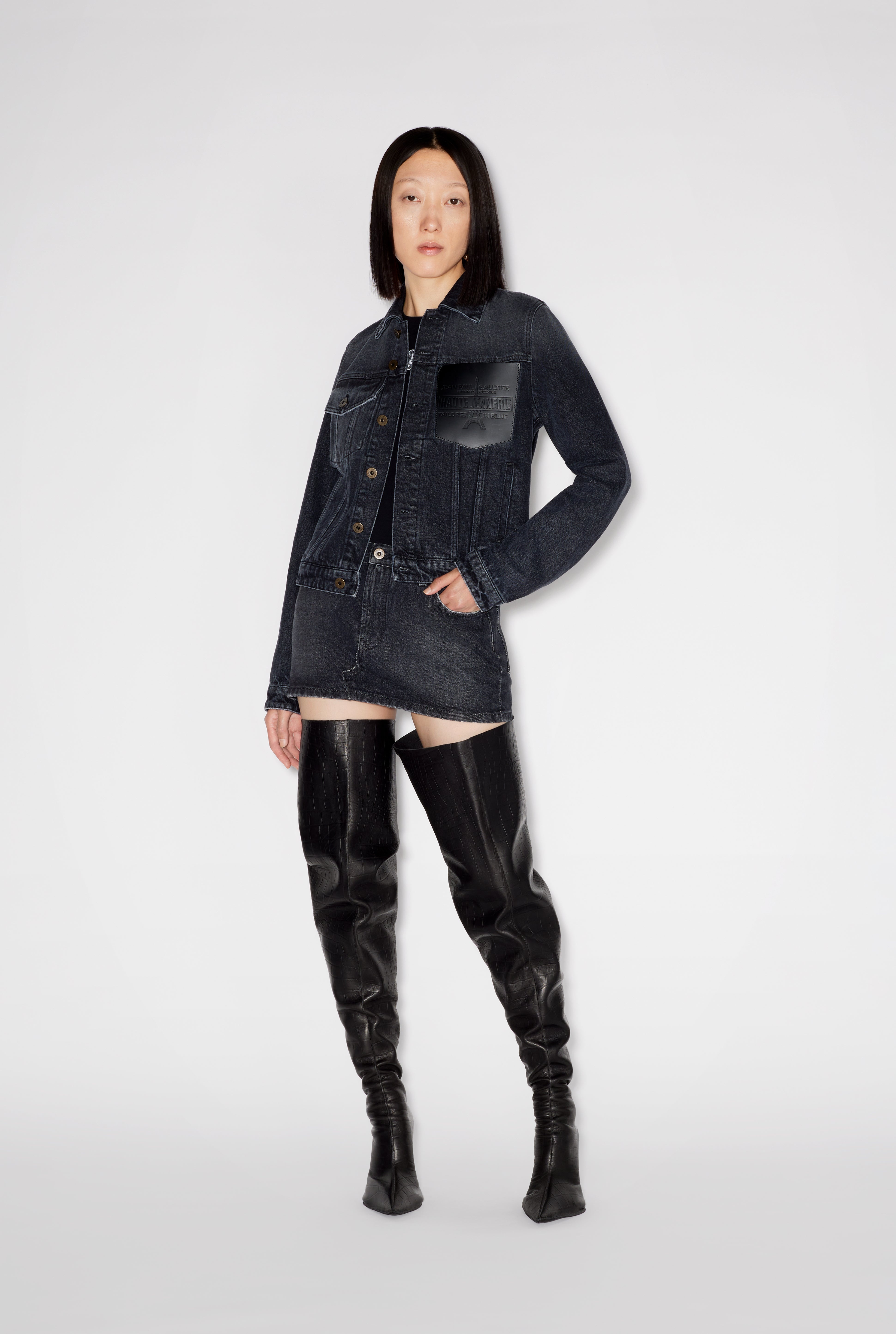 THE BLACK DENIM HAUTE JEANERIE JACKET - 1