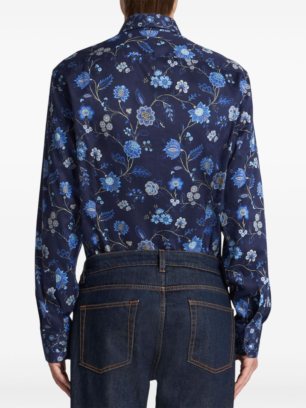 floral-print shirt - 3