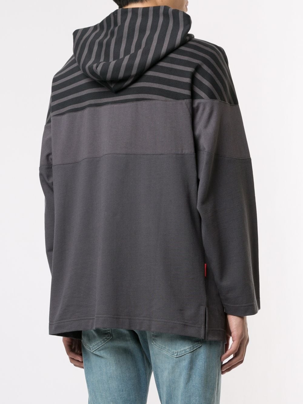 stripe detail hoodie - 4