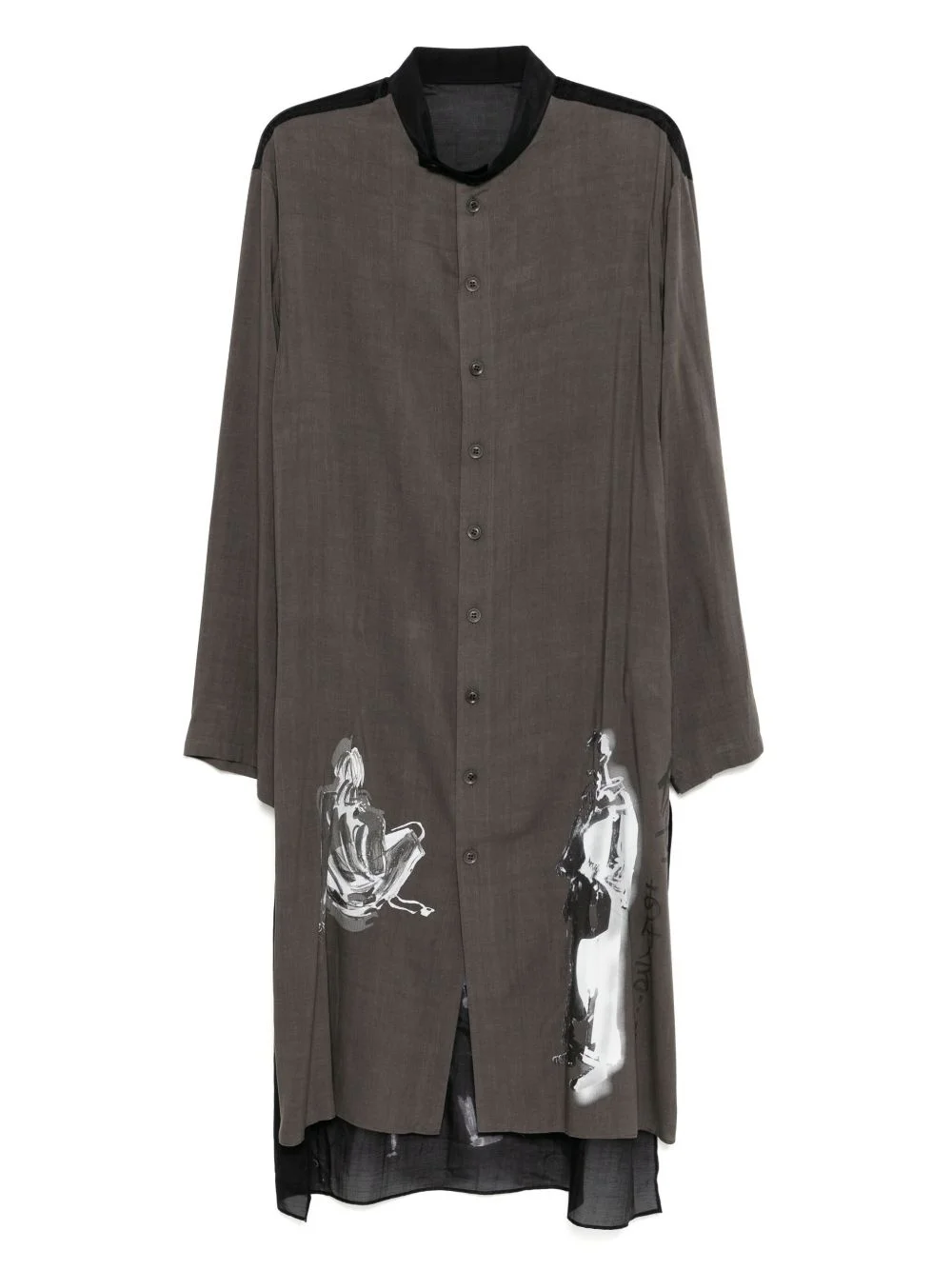 message-print shirt - 1