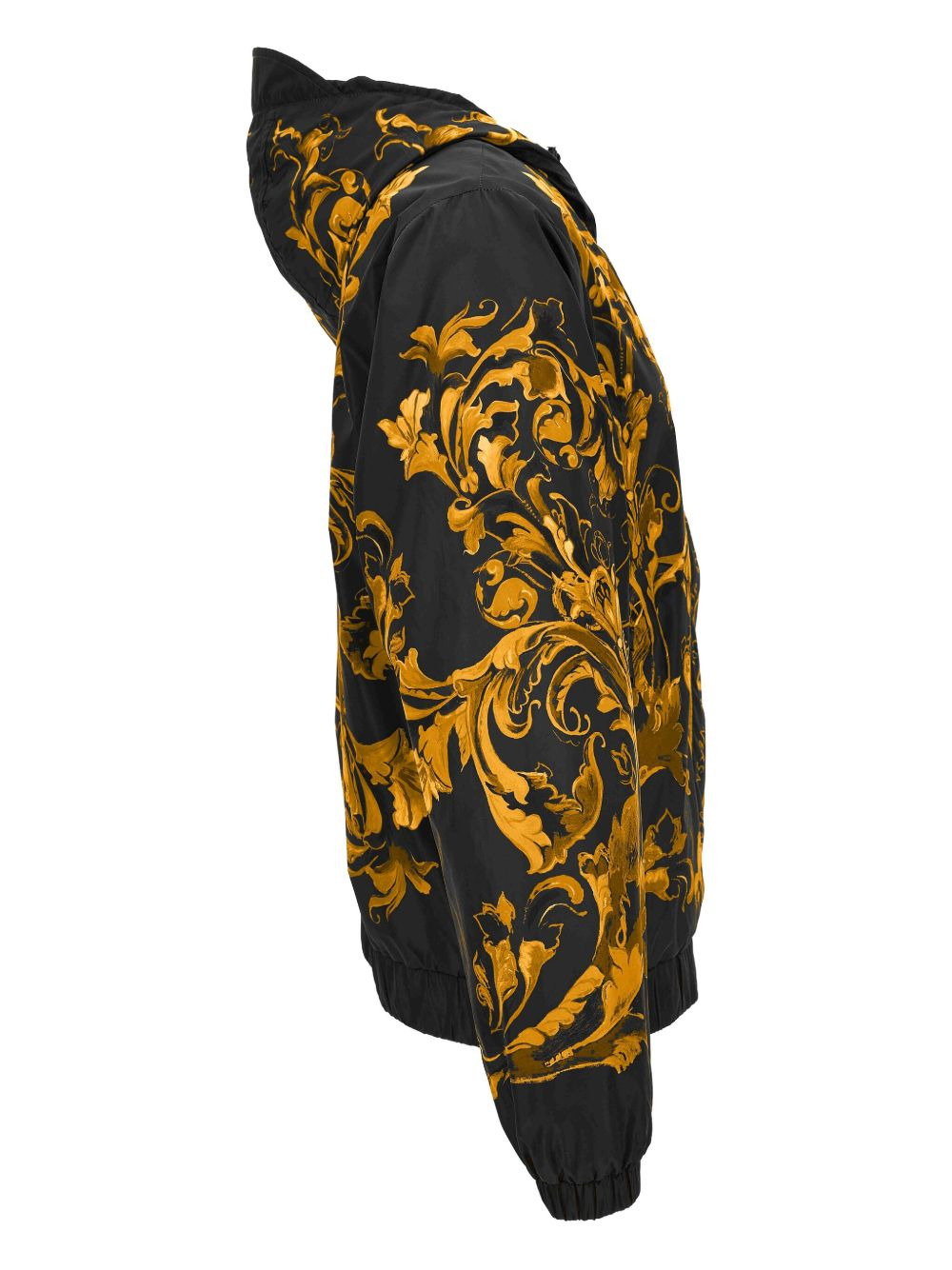 baroque-print hooded jacket - 2