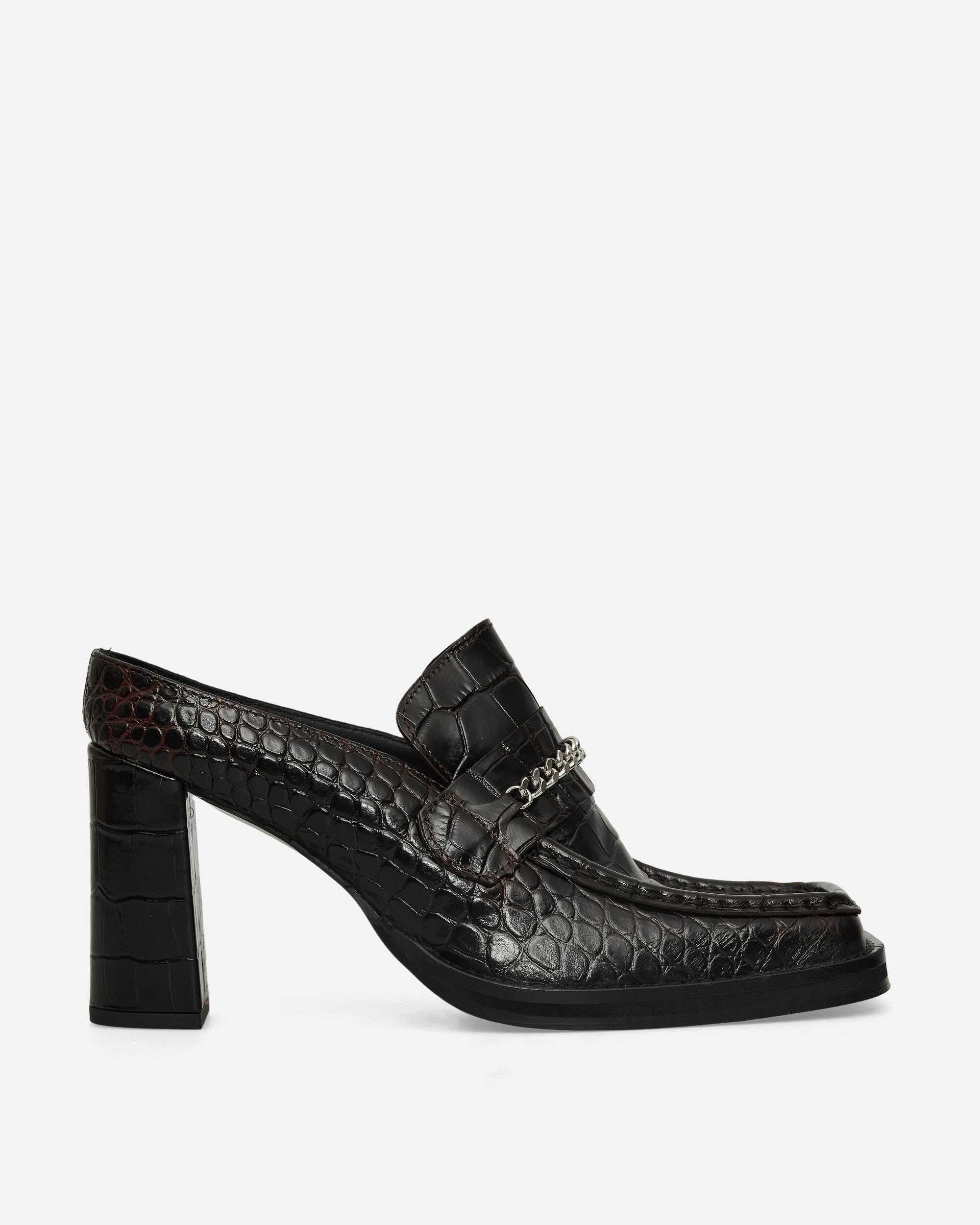 Women's Square Toe Heels Brown - 2