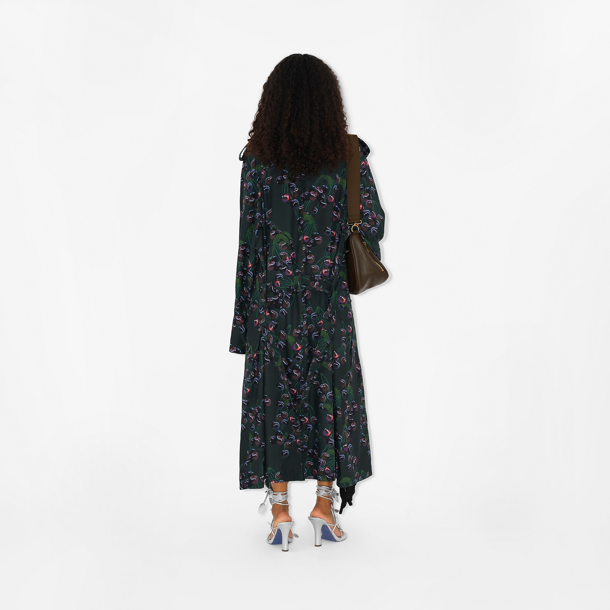 Long Cherry Trench Coat - 4