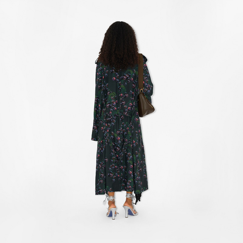 Long Cherry Trench Coat 4
