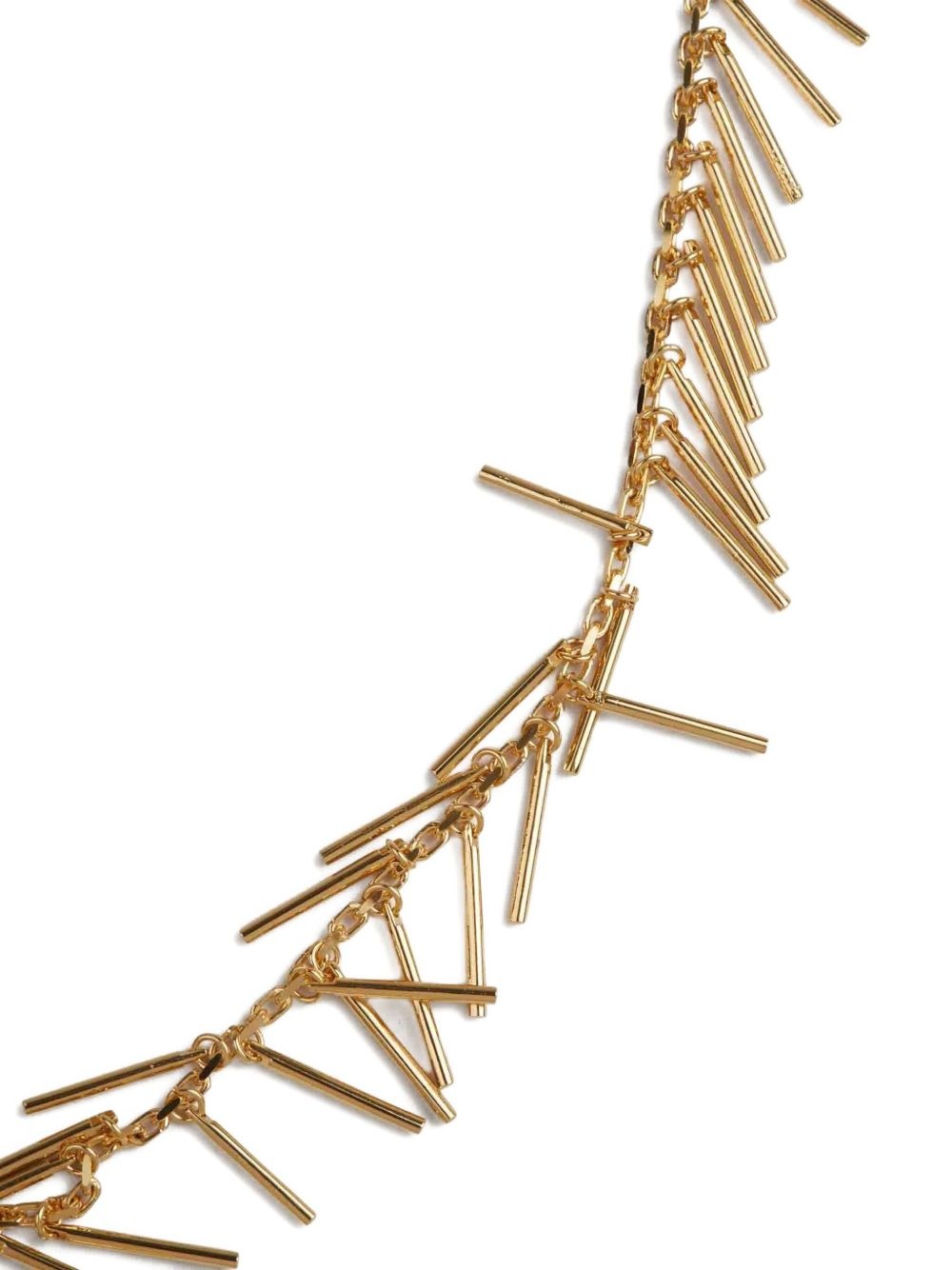 teardrop-style brass necklace - 2