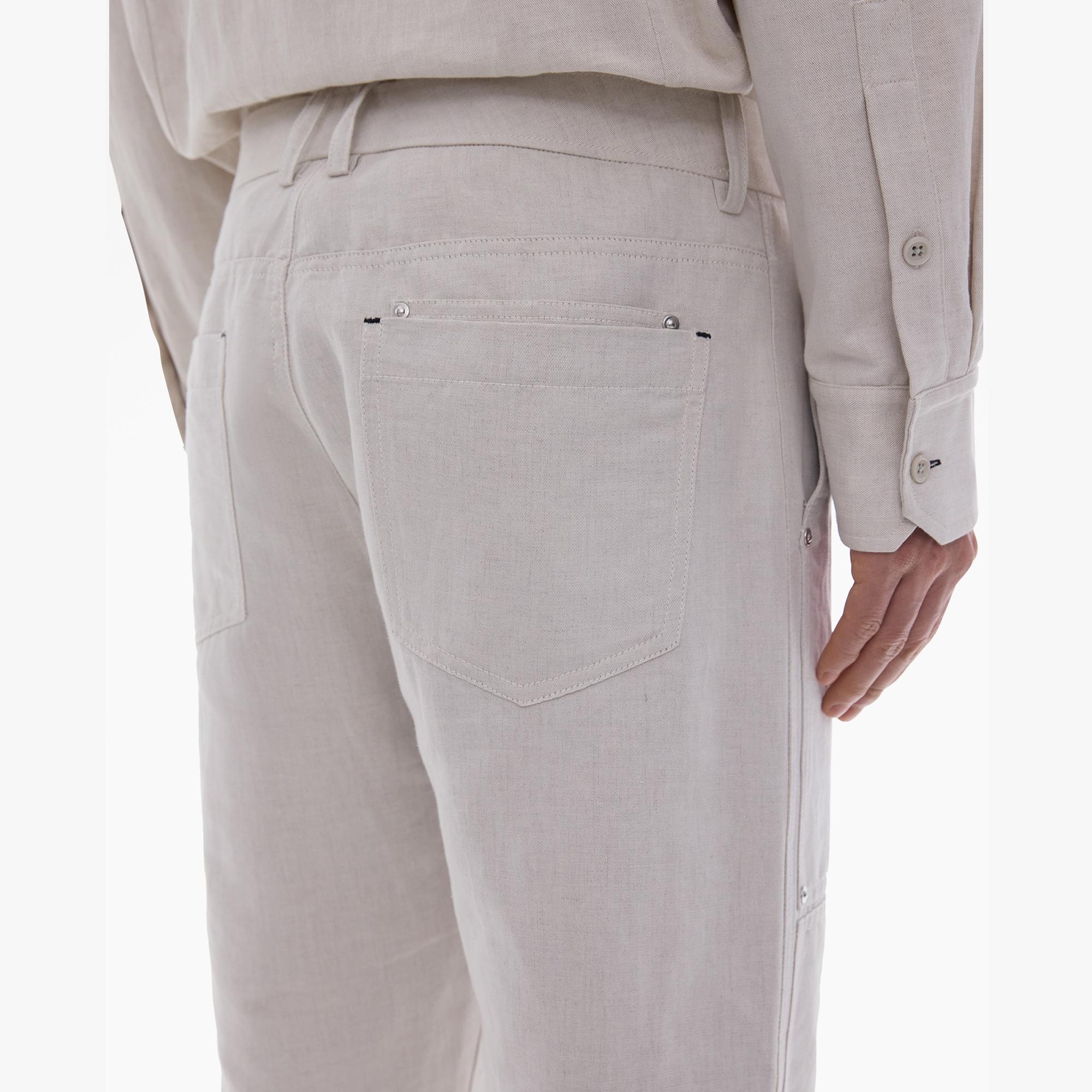 COTTON-LINEN CARPENTER PANT - 6