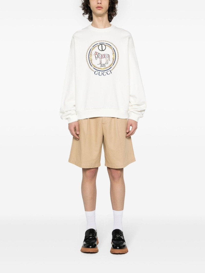 GUCCI GG-embroidered cotton sweatshirt outlook