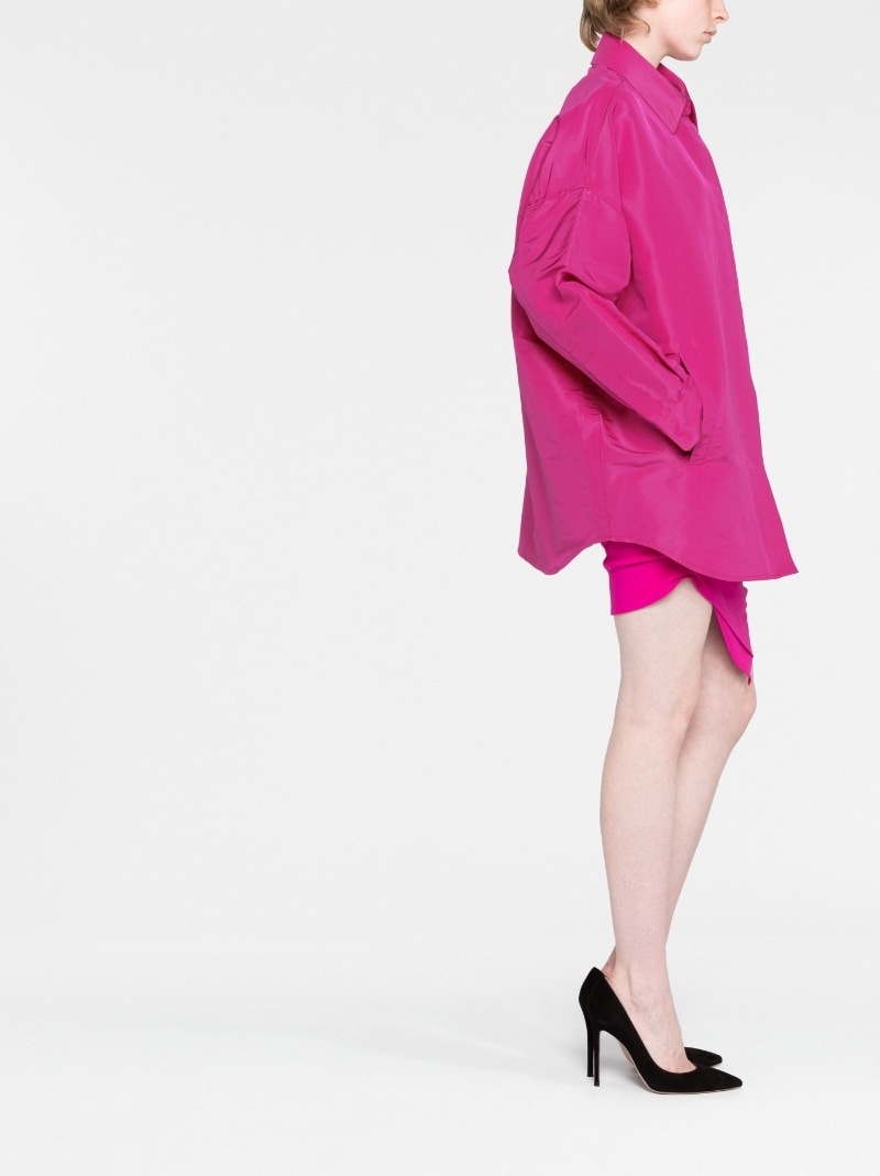 oversized silk shirt - 4