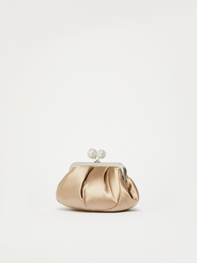 WEEKEND Max Mara EMMY Small satin Pasticcino Bag with rhinestones outlook