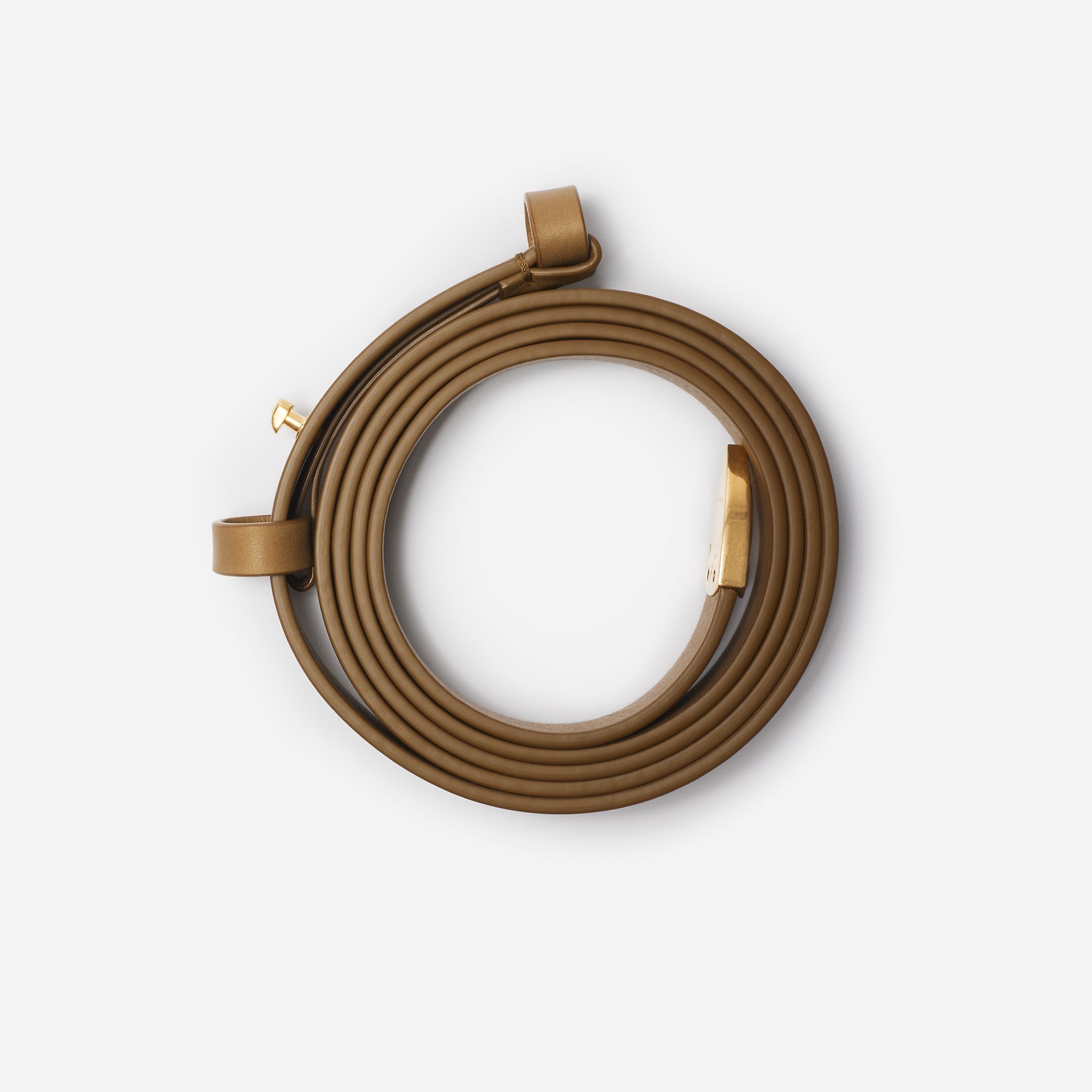 Thin Leather B Shield End Belt - 3