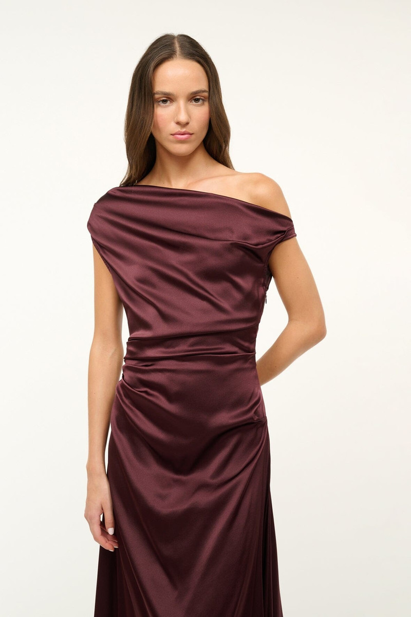 STAUD PHARE DRESS MERLOT 3