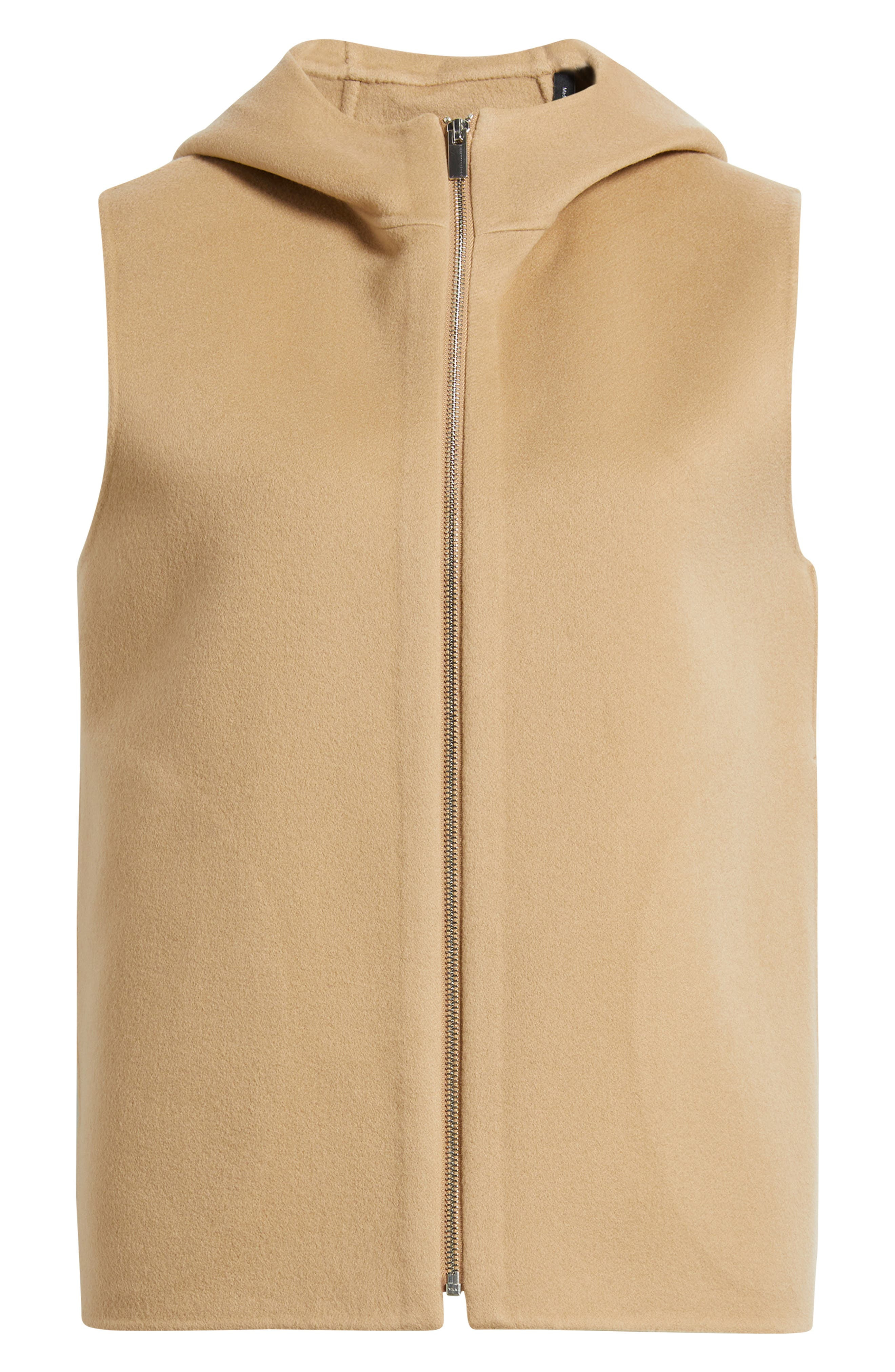 Theory Wool & Cashmere Hooded Vest in New Camel at Nordstrom - 6