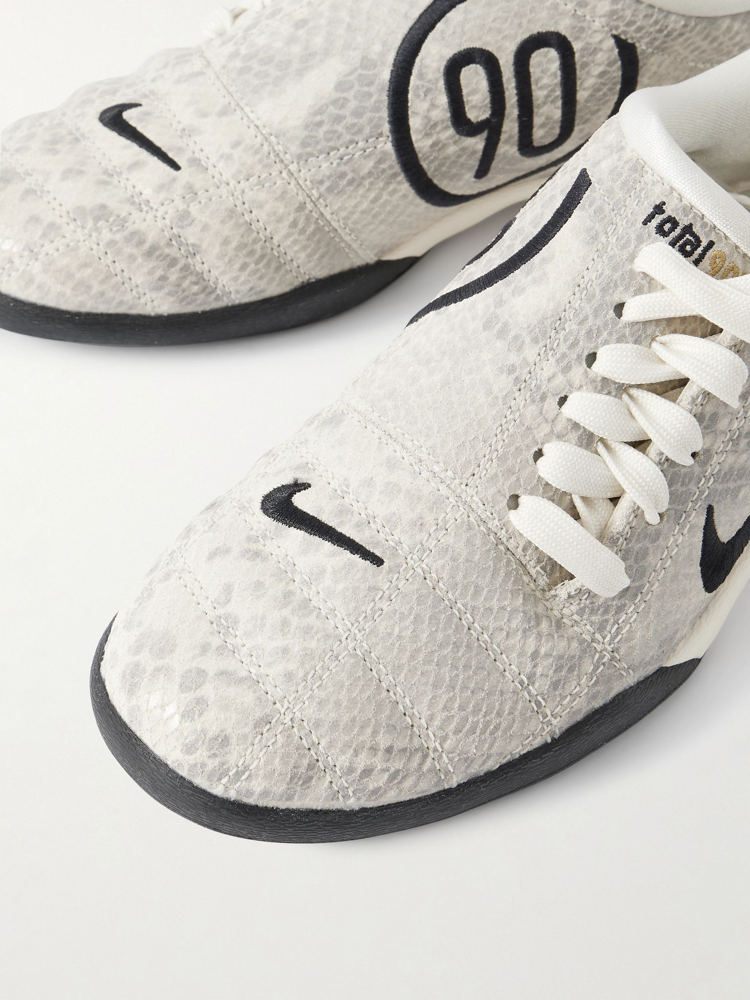 T90 SE snake-effect leather sneakers Off-white - 4