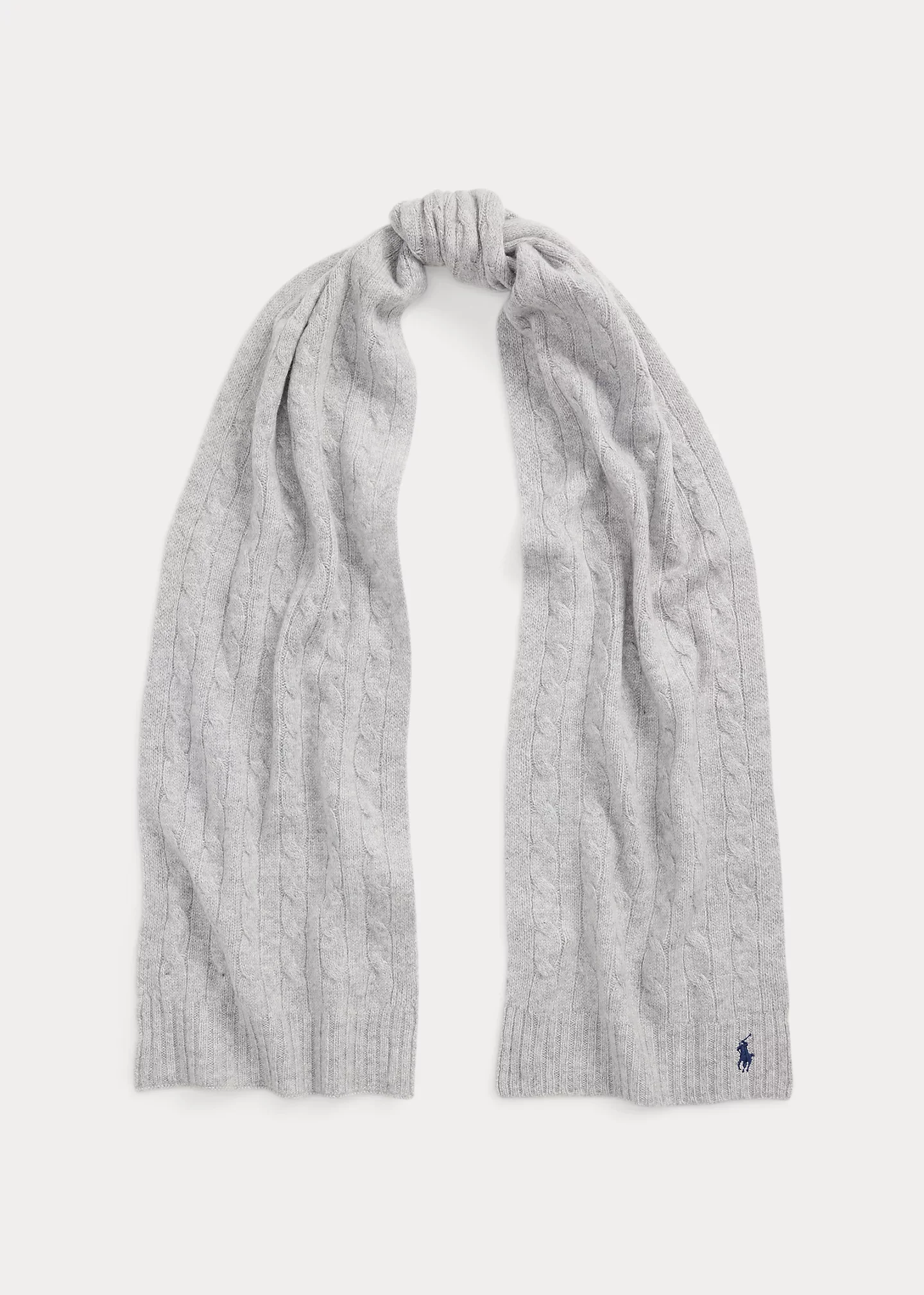 Cable-Knit Wool-Cashmere Scarf - 1