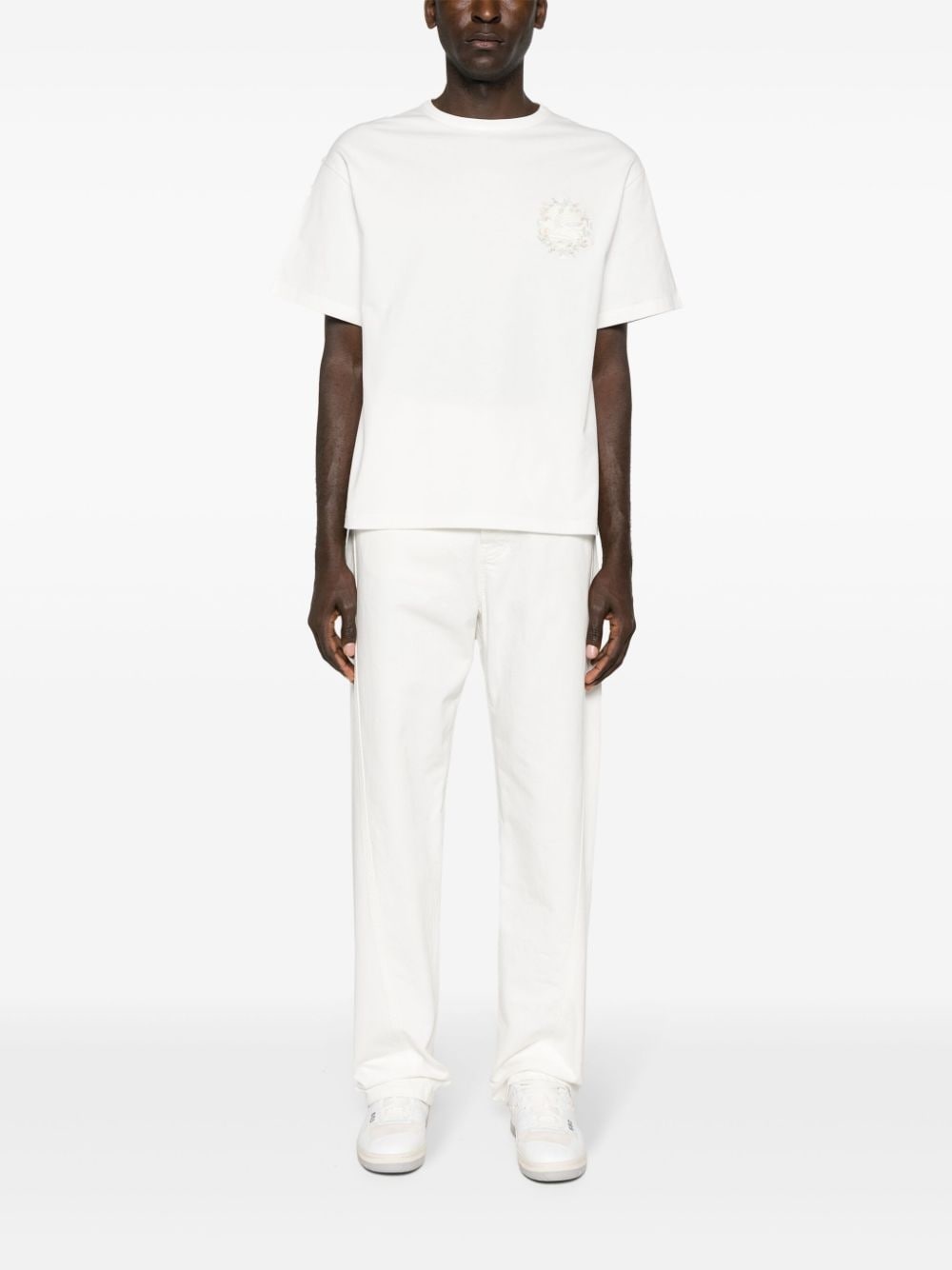 Pegaso-embroidered cotton T-shirt - 2