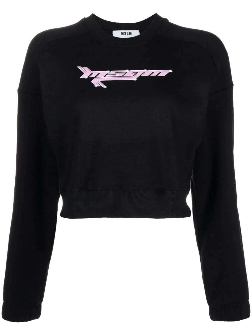 logo-print cropped sweatshirt - 1