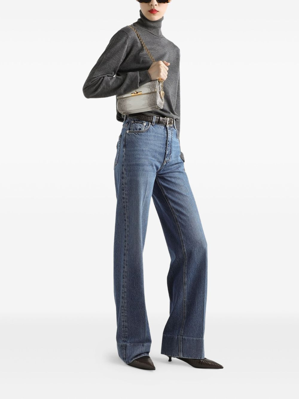 logo-plaque jeans - 2