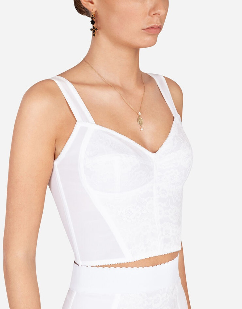Shaper corset bustier in lace and jacquard 4