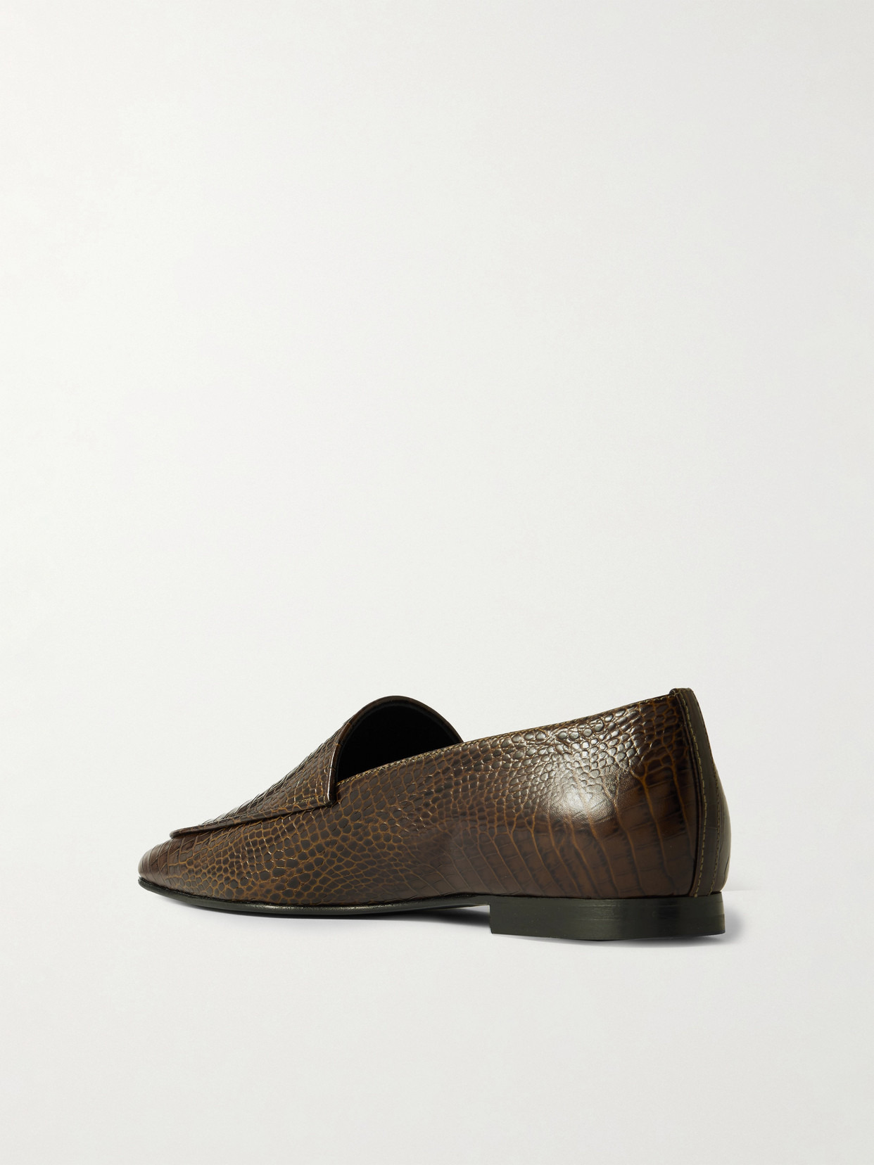 Cora Croc-effect Leather Loafers - 3