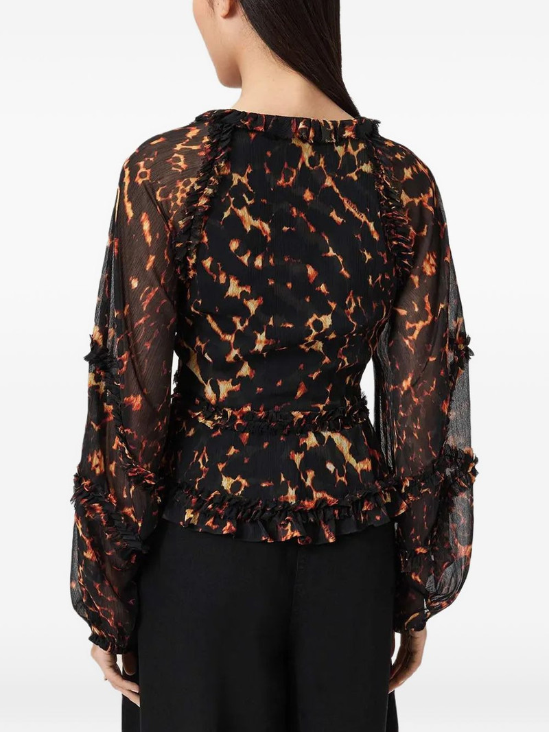 ruffled animal-print blouse 4