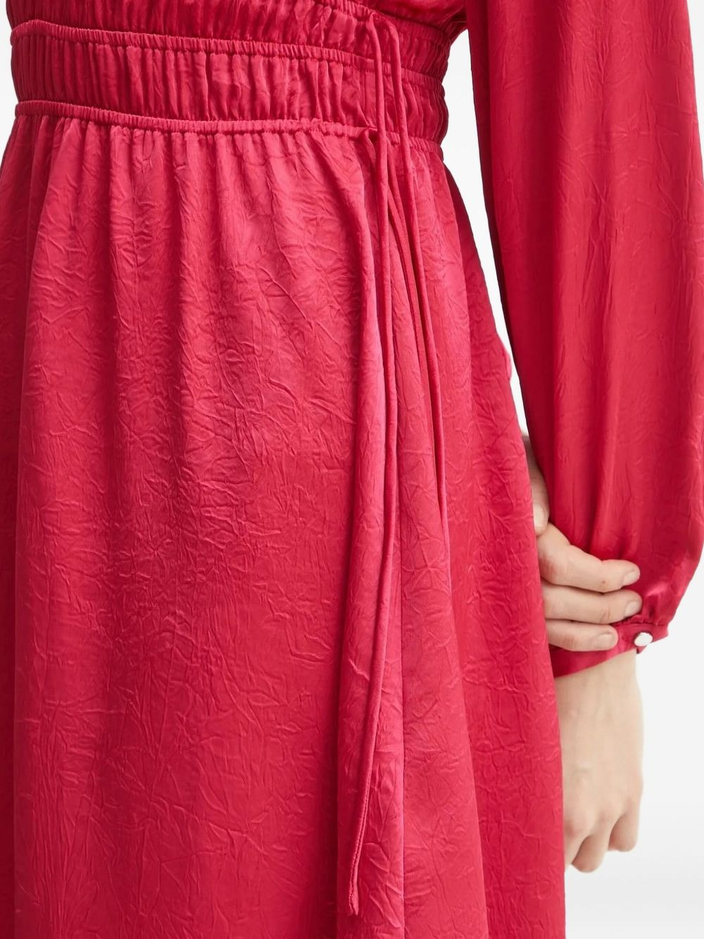 v-neck mini dress - 5