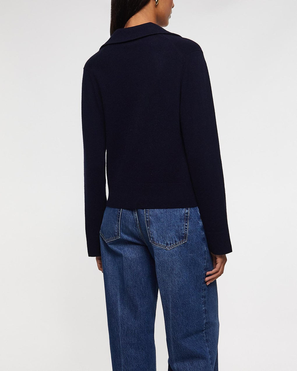 Cardigan Lapel Button Blue - 4