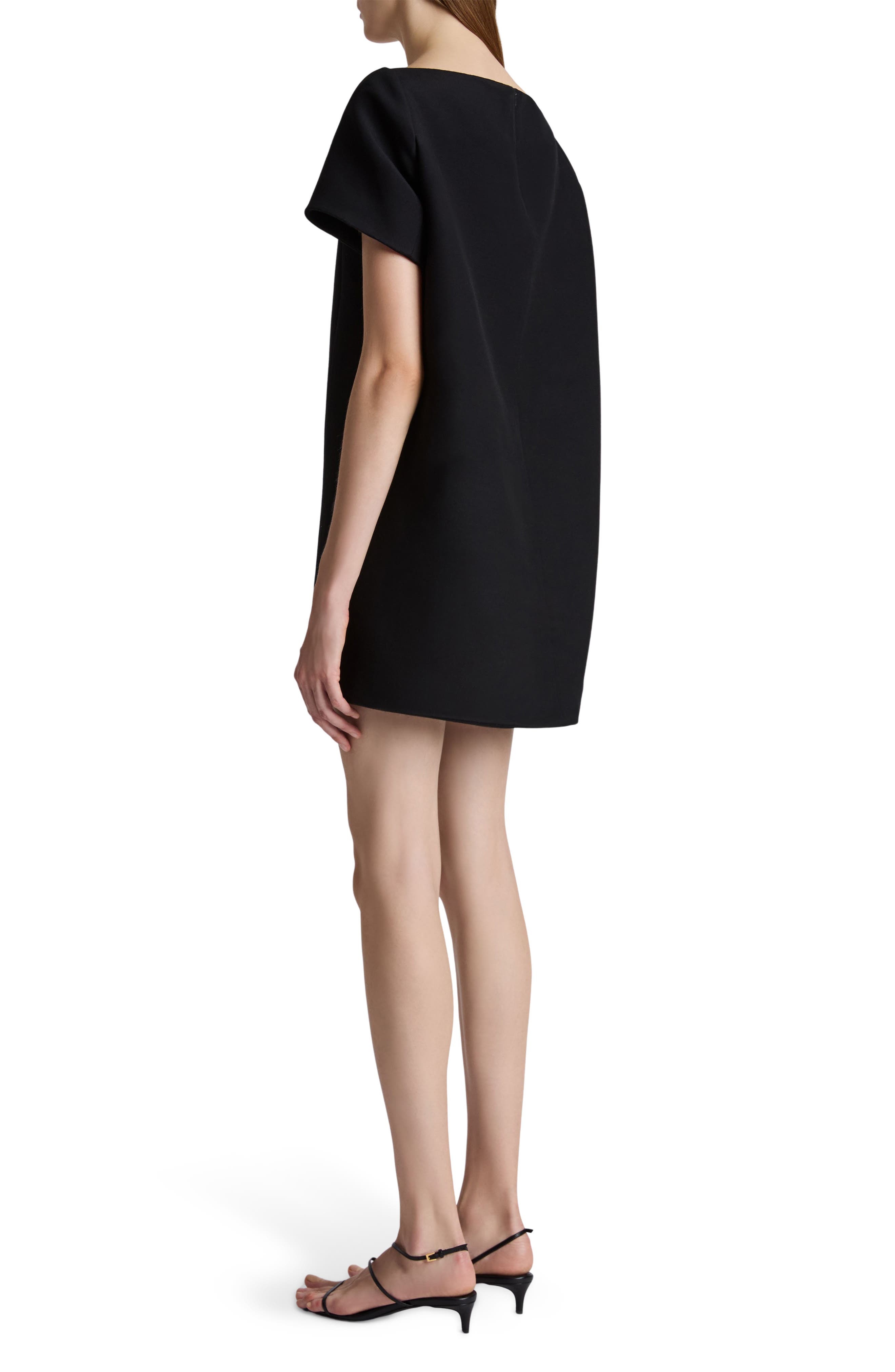 Khaite Benji Square Neck Shift Dress in Black at Nordstrom - 2