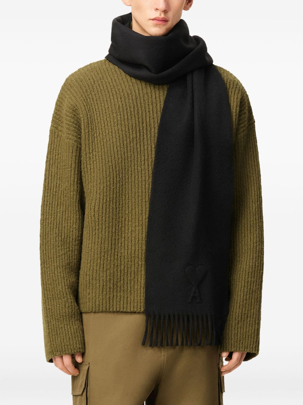 Ami De Coeur fringed scarf - 3