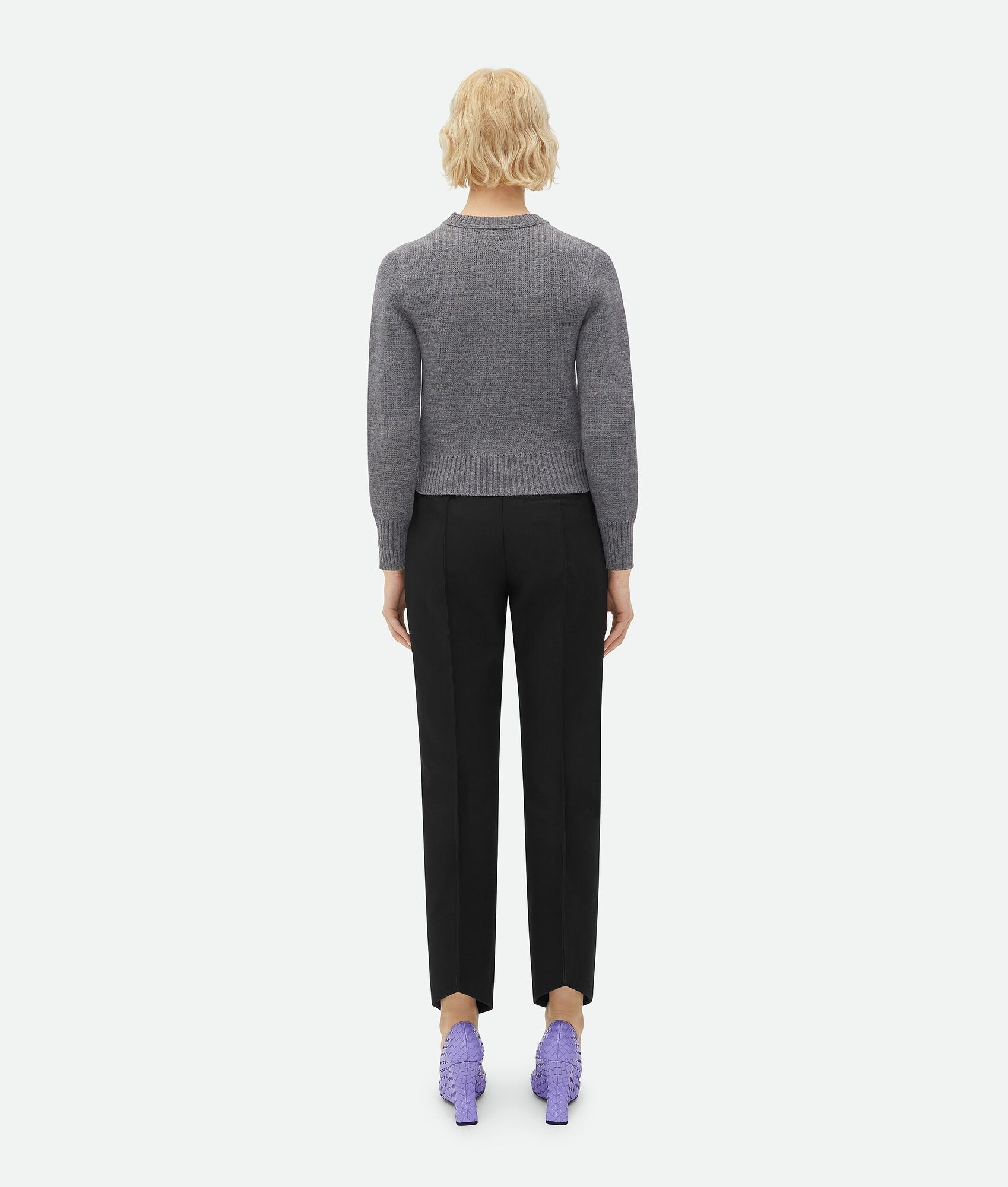 Curved Shape Cotton Trousers - 3