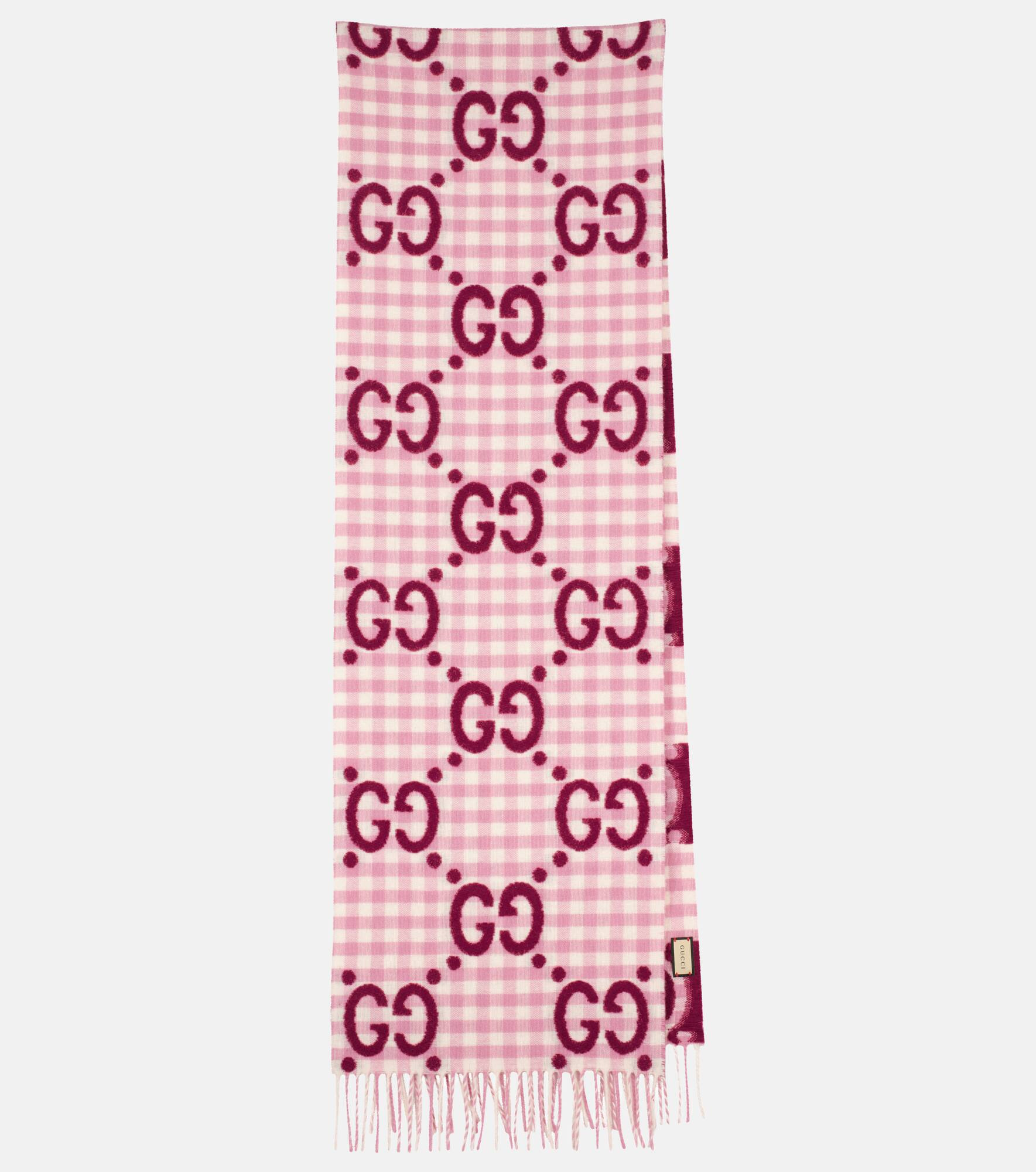 GG wool jacquard scarf - 1