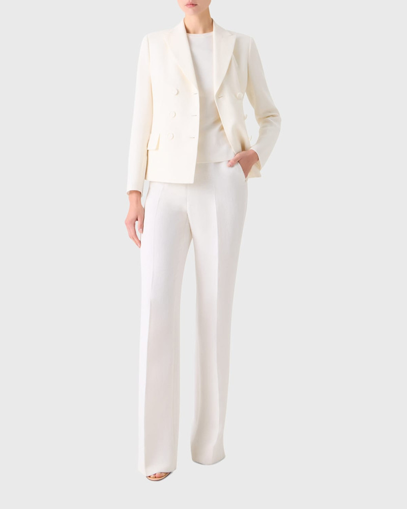 AKRIS Linen-Wool Straight-Leg Trousers outlook