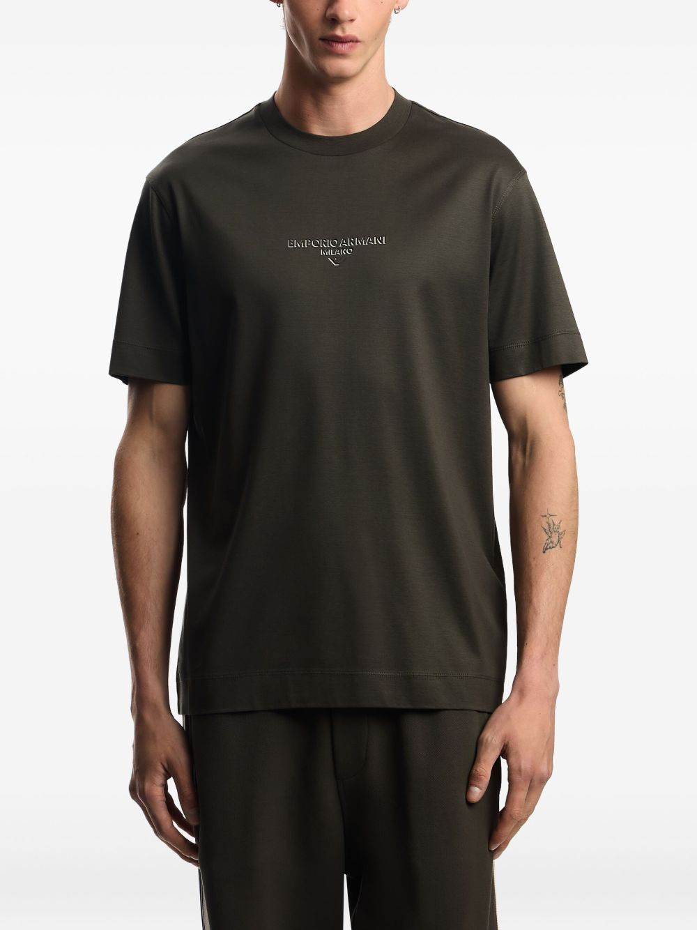 logo-embroidered T-shirt - 3